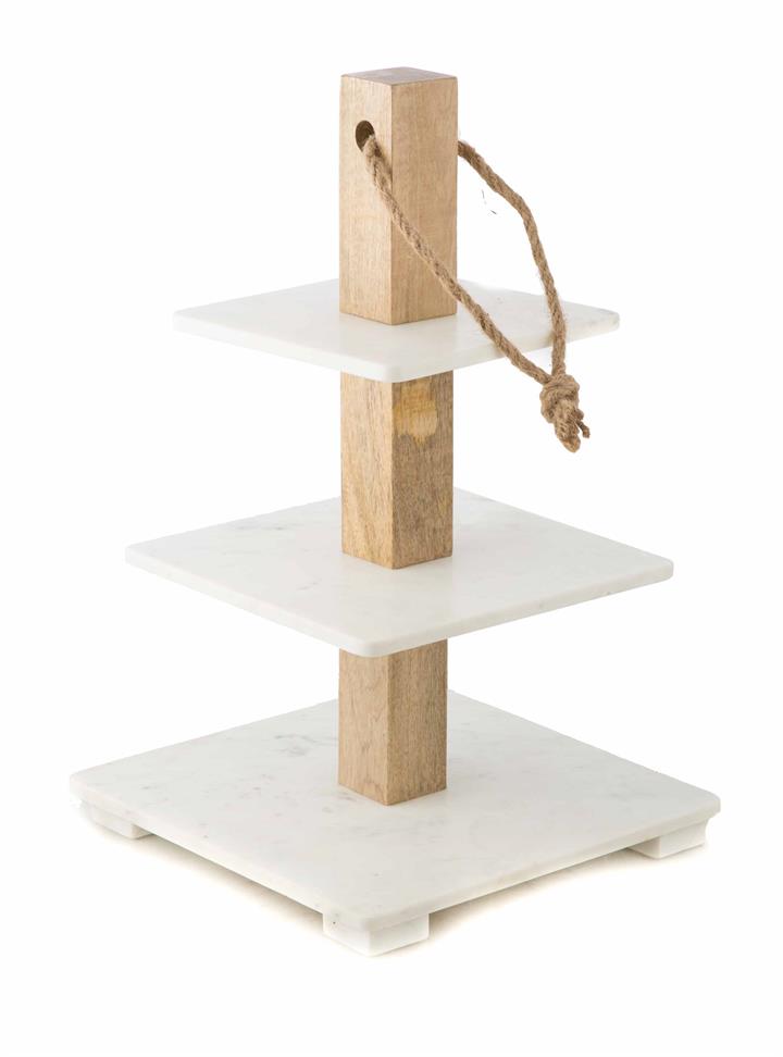 Three Tier Marble Cake Stand