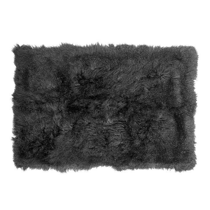 Tibetan Lamb Throw In Black 110X170Cm
