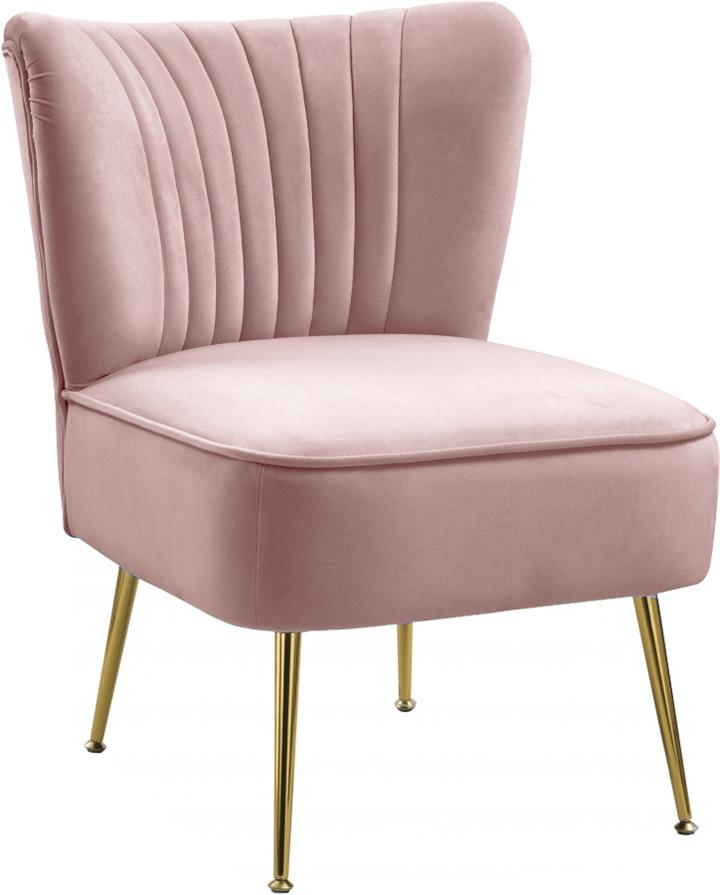 Tiffany Arm Chair in Pink Velvet