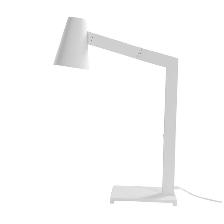 Tilt Table Lamp In White H60Cm
