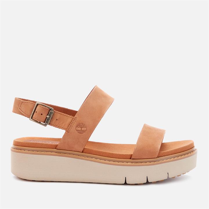 Timberland Women's Safari Dawn Leather Flatform Sandals - Rust - UK 5