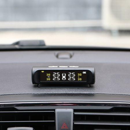 Tire Pressure Monitoring System Wireless Solar External Tires Pressure Detector