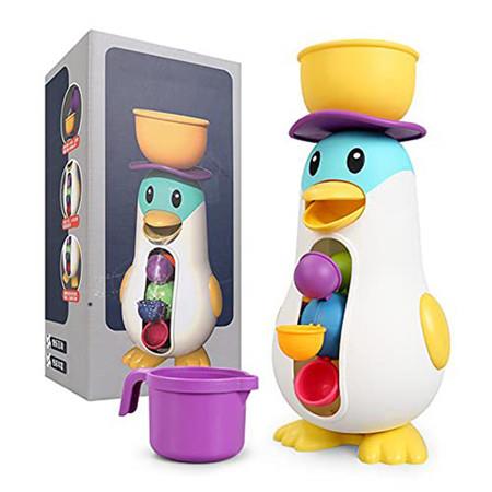 Toddler Bath Toys Spin Penguin Water Pool Toys Baby Bath Toys Rotating Waterwheel For Children 1-5 Years Old