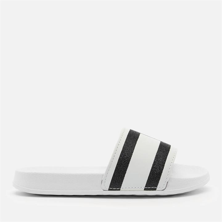 Tommy Hilfiger Kids' Flag Print Pool Sliders - White - UK 8.5 Toddler