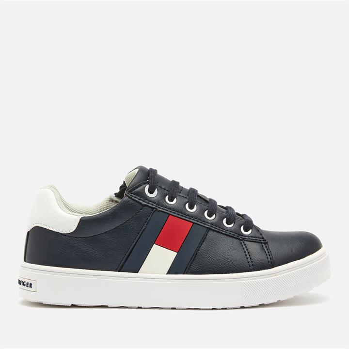 Tommy Hilfiger Kids' Low Cut Lace Up Sneakers - Blue/White - UK 12.5 Kids