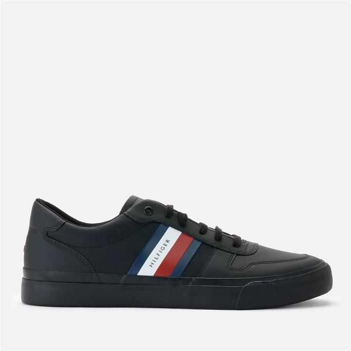 Tommy Hilfiger Men's Core Corporate Stripes Vulcanised Trainers - Black - UK 9