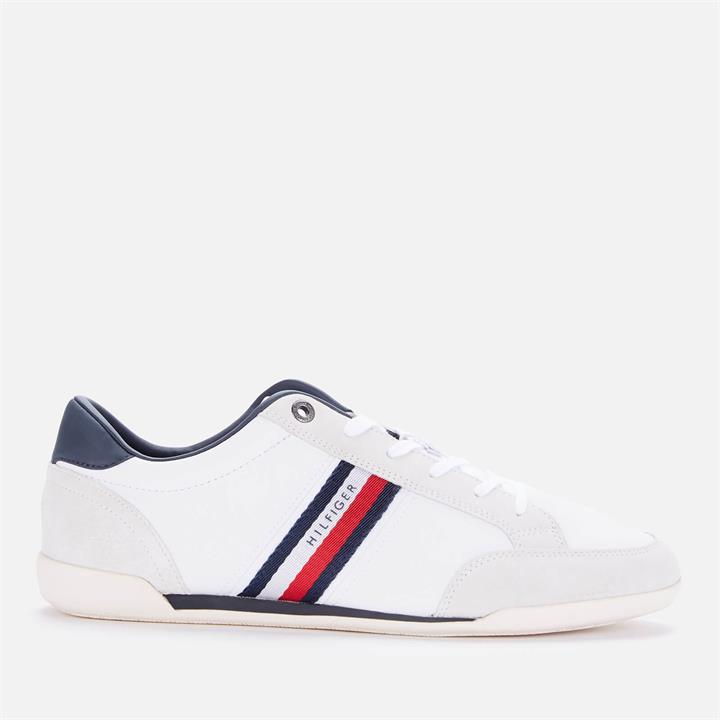 Tommy Hilfiger Men's Corporate Material Mix Low Profile Trainers - White - UK 10.5