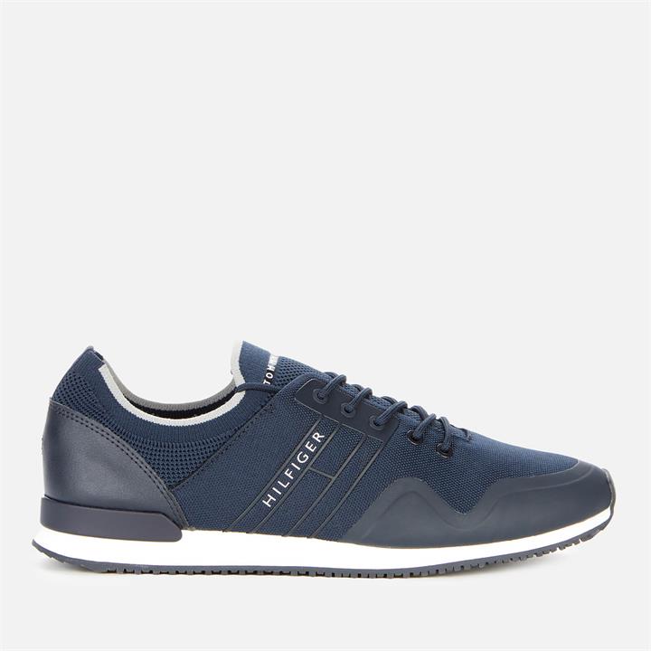Tommy Hilfiger Men's Iconic Sock Knit Running Style Trainers - Desert Sky - UK 10
