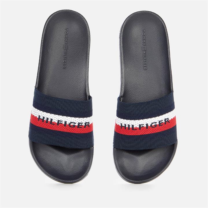 Tommy Hilfiger Men's Knitted Slide Sandals - Desert Sky - UK 8