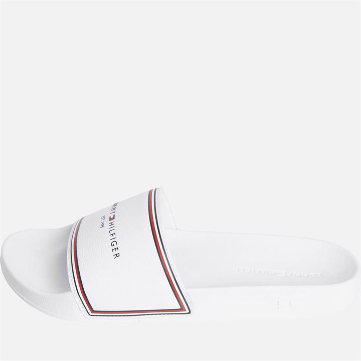 Tommy Hilfiger Men's Raised Pool Slide Sandals - White - UK 9