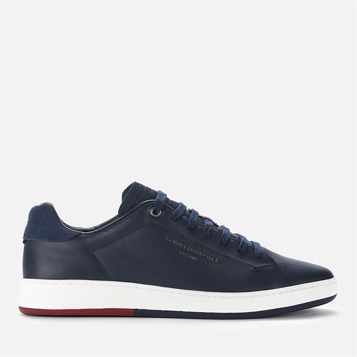 Tommy Hilfiger Men's Retro Leather Tennis Cupsole Trainers - Desert Sky - UK 9