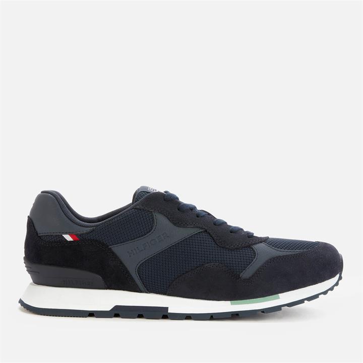 Tommy Hilfiger Men's Seasonal Mix Sustainable Retro Running Style Trainers - Desert Sky - UK 10.5