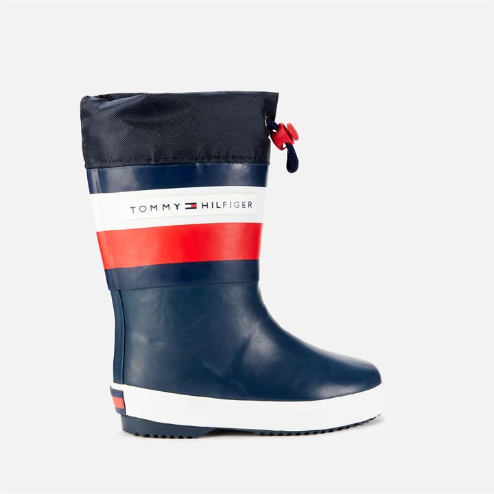 Tommy Hilfiger Unisex Rain Boot Blue Blue - UK 10 Kids