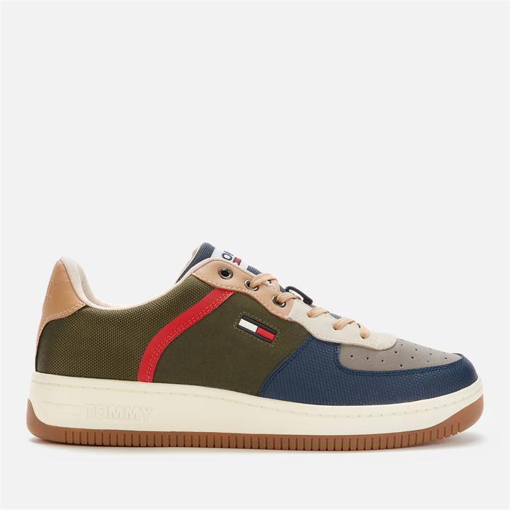 Tommy Jeans Men's Basket Cupsole Trainers - Dark Olive - UK 9