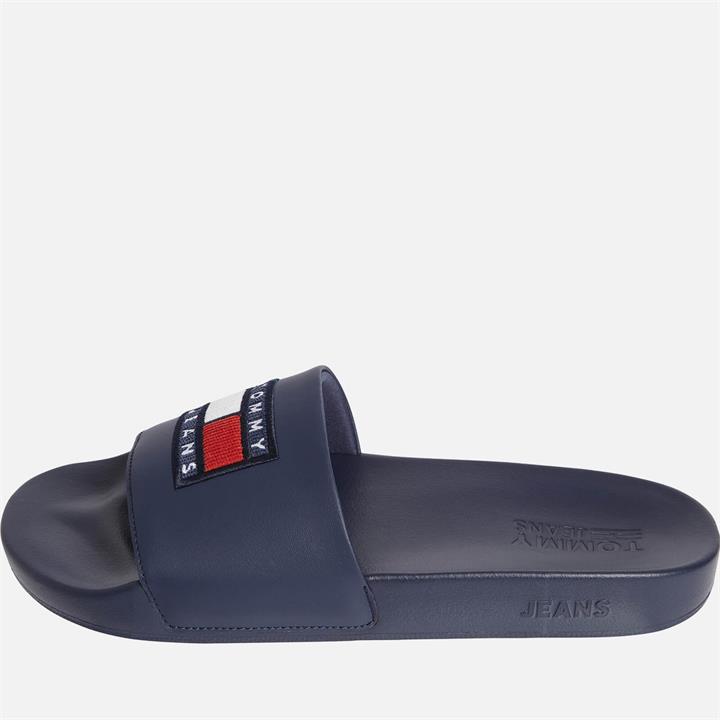 Tommy Jeans Men's Corduroy Patch Pool Slide Sandals - Twilight Navy - UK 10.5