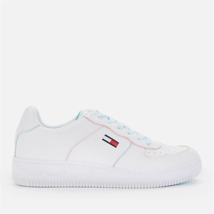 Tommy Jeans Men's Meg Zion Leather Basket Trainers - White/Colour Pop - UK 9