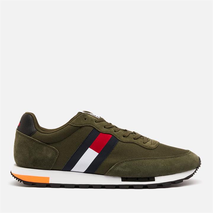 Tommy Jeans Men's Retro Mix Pop Running Style Trainers - Dark Olive - UK 10.5