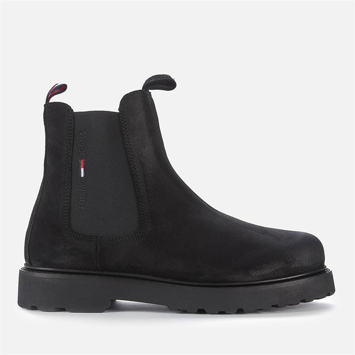 Tommy Jeans Men's Suede Chelsea Boots - Black - UK 7