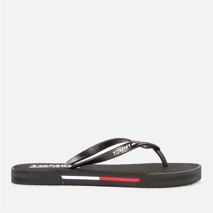 Tommy Jeans Women's Essential Beach Flip Flops - Black - UK 6.5