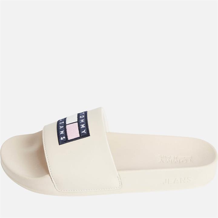 Tommy Jeans Women's Flag Corduroy Pool Slide Sandals - Smooth Stone - UK 4