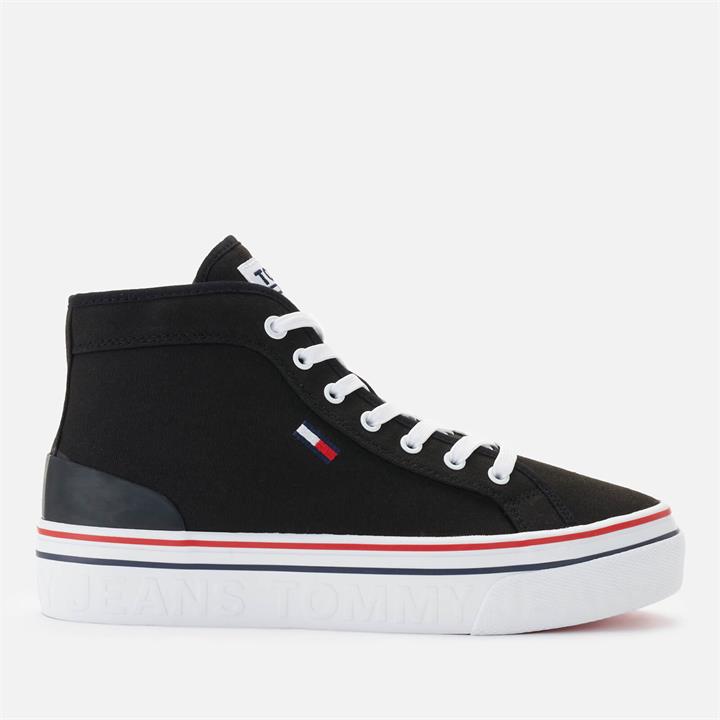 Tommy Jeans Women's Vulcanised Flatform Hi-Top Trainers - Black - UK 7
