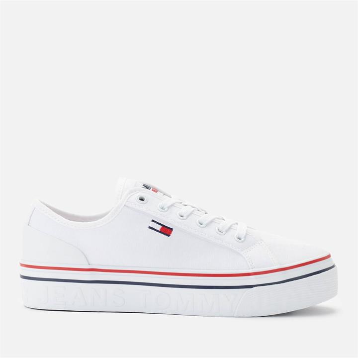 Tommy Jeans Women's Vulcanised Flatform Trainers - White - UK 3.5