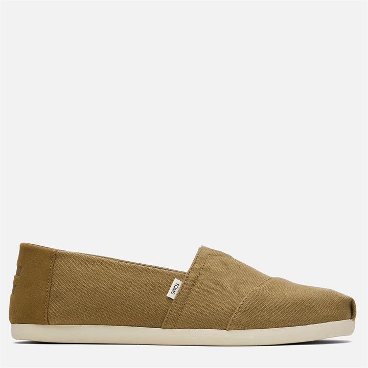 TOMS Men's Alpargata Canvas Slip-On Pumps - Olive - UK 11