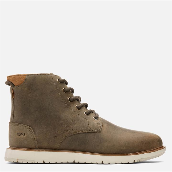 TOMS Men's Hillside Water Resistant Lace Up Boots - Olive - UK 7