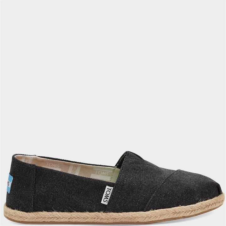 TOMS Women's Alpargata Rope Slip-On Pumps - Black - UK 3