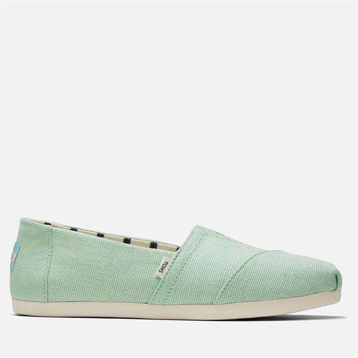TOMS Women's Alpargata Vegan Canvas Pumps - Pastel Green - UK 3