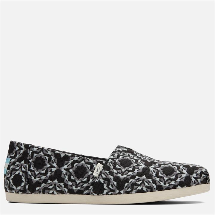TOMS Women's Alpargata Vegan Slip-On Pumps - Black Sunburst - UK 6