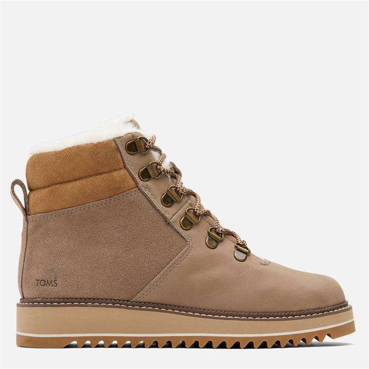 TOMS Women's Mojave Water Proof Nubuck Hiking Style Boots - Taupe - UK 3