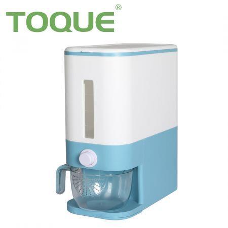 TOQUE Cereal Dispenser Auto Grain Storage Box Food Flour Container 12L Blue