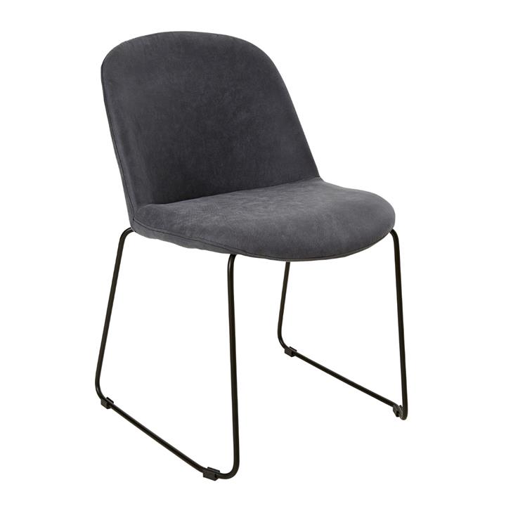 Tori Dining Chair-Stone Wash Charcoal Blue