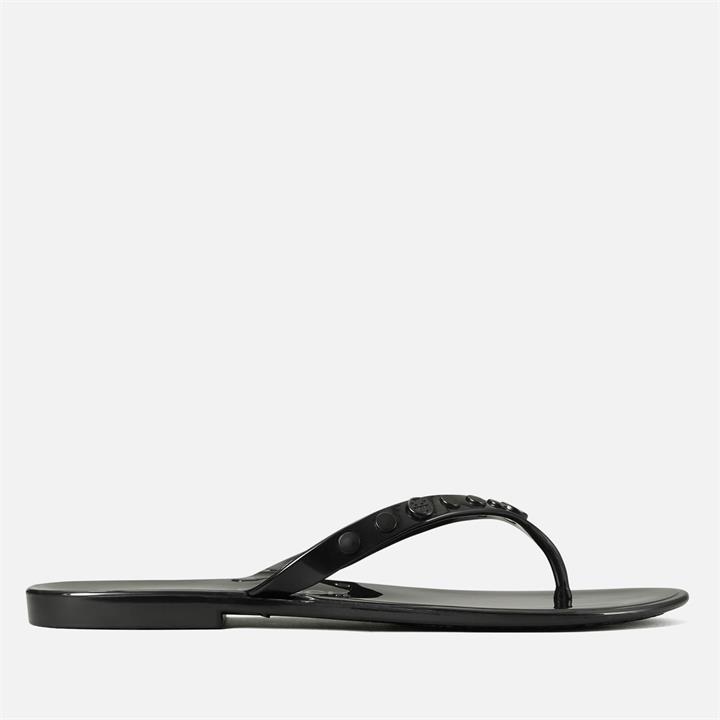 Tory Burch Women's Studded Jelly Flip Flops - Perfect Black - UK 2.5