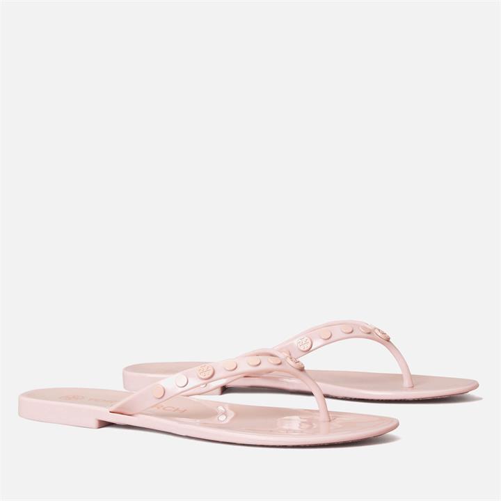 Tory Burch Women's Studded Jelly Flip Flops - Sedona Rose - UK 2.5