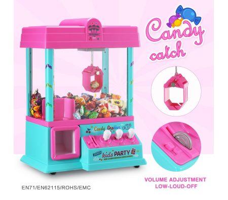 Toy Claw Machine Candy Catch Grabber Game with Lights & Music 24 Coins