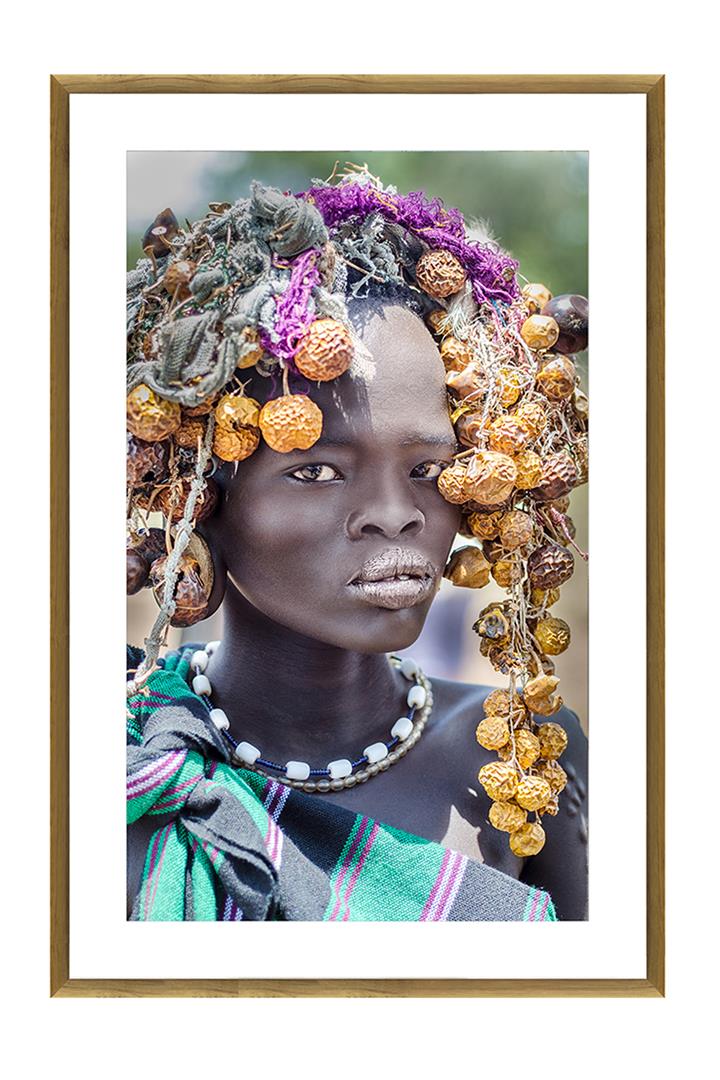 Tradisi Print In Glass-Matt Board+Oak Frame