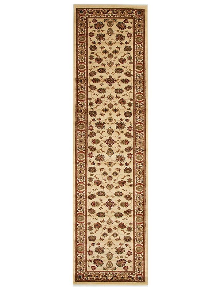 Traditional Floral Pattern Runner Ivory 400x80cm