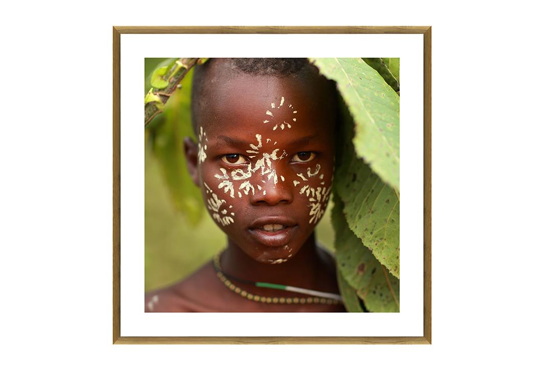 Traditional Print In Glass-Matt Board+Oak Frame