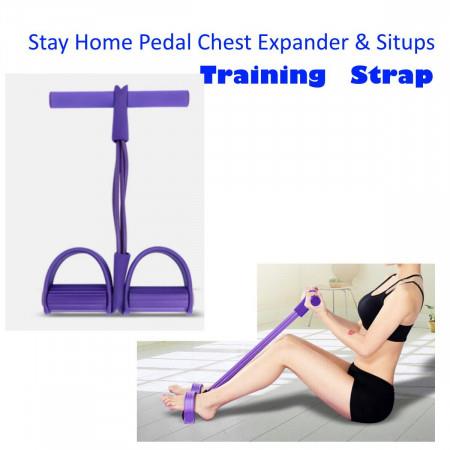 Training Leg Pull Up Bodybuilding Slimming Exerciser/Multi-Function Adjustable 4 Resistance Latex Bands Workout Sit-up Pulling Strap Rope