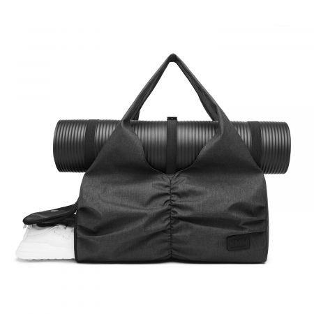 Travel Yoga Gym Bag for Men and Women with Shoes Compartment Col. Black