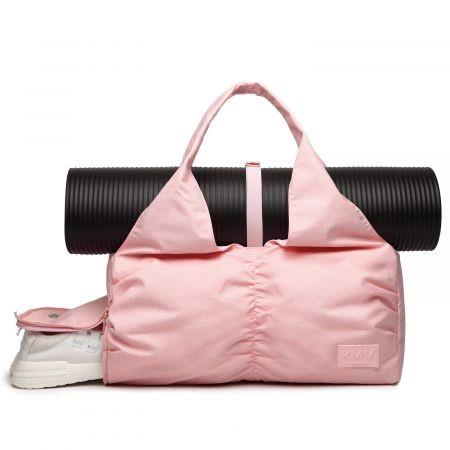 Travel Yoga Gym Bag for Men and Women with Shoes Compartment col. PINK