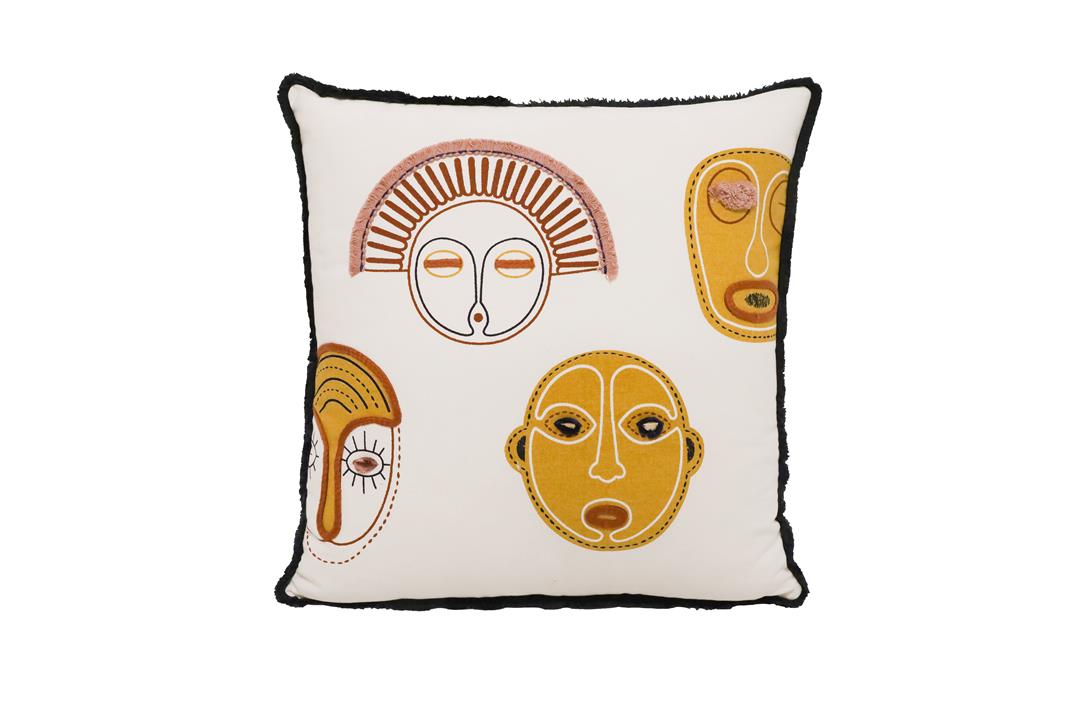 Tribal Faces Cushion