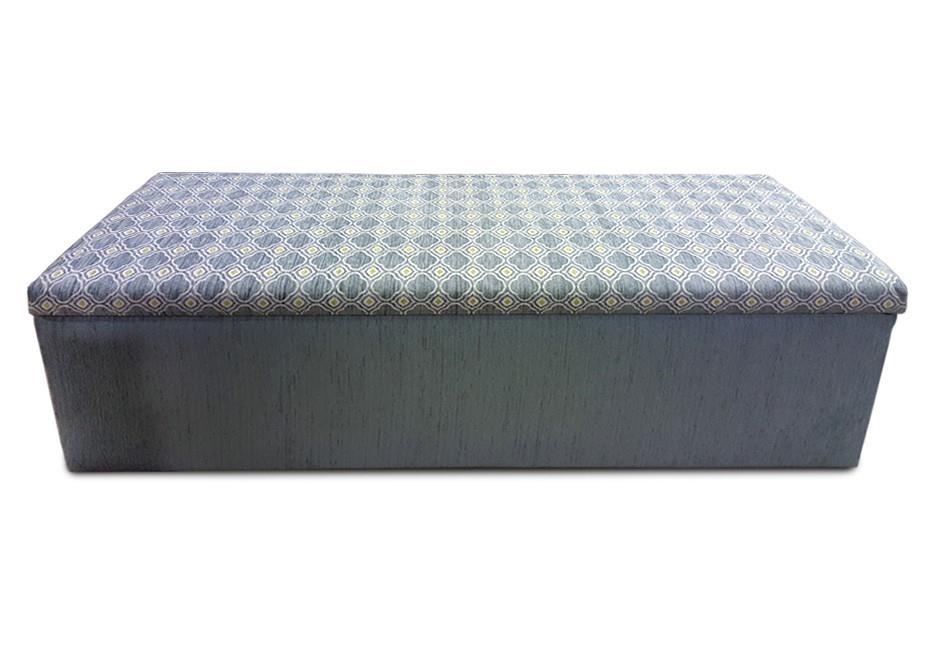Tuck custom upholstered blanket box