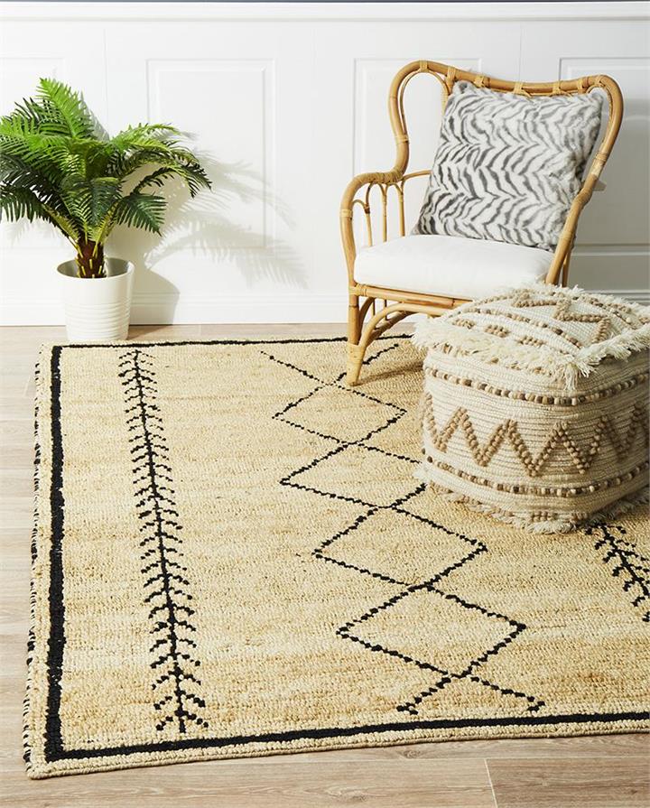 Tumu Hand Woven Tribal Jute Rug 225X155cm