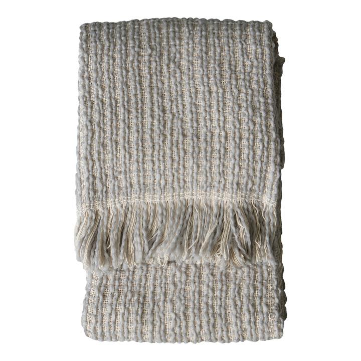 Two-Tone Woven Throw Grey