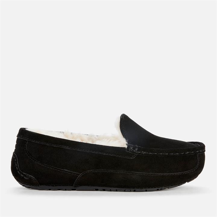 UGG Kids' Ascot Suede Slippers - Black Suede - UK 12 Kids