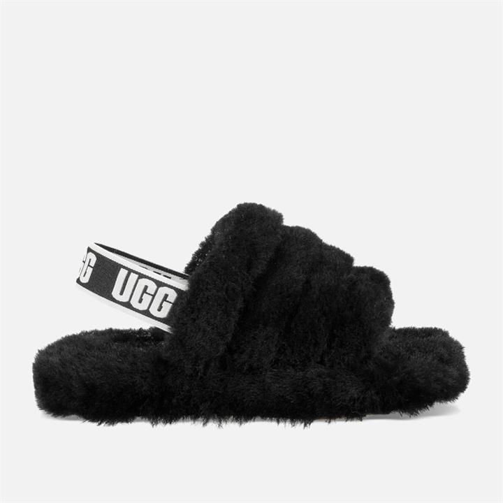 UGG Kids' Fluff Yeah Slide Slippers - Black - UK 12 Kids
