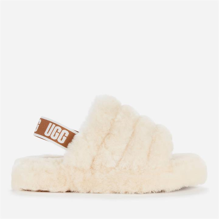 UGG Kids' Fluff Yeah Slide Slippers - Natural - UK 13 Kids